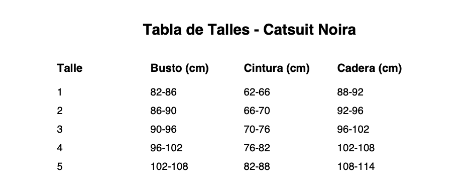 CATSUIT NOIRA